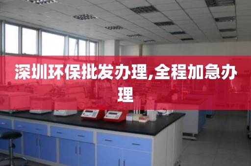 深圳环保批发办理,全程加急办理